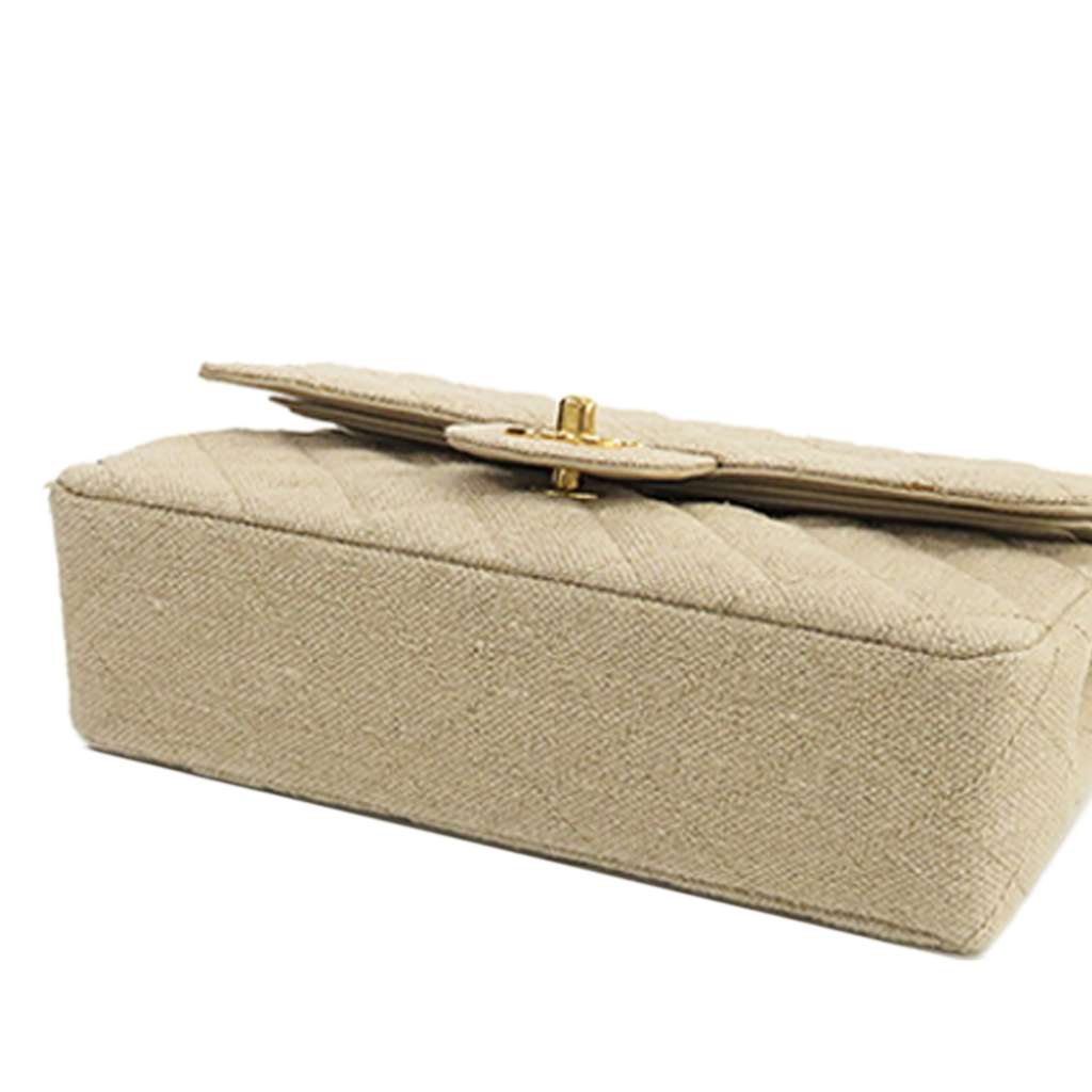 Chanel Small Classic Linen Double Flap - 3