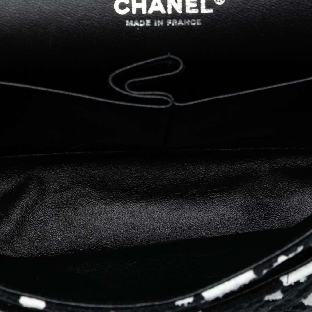 Chanel Medium Chevron Tweed Paint Splatter Double Flap - 4