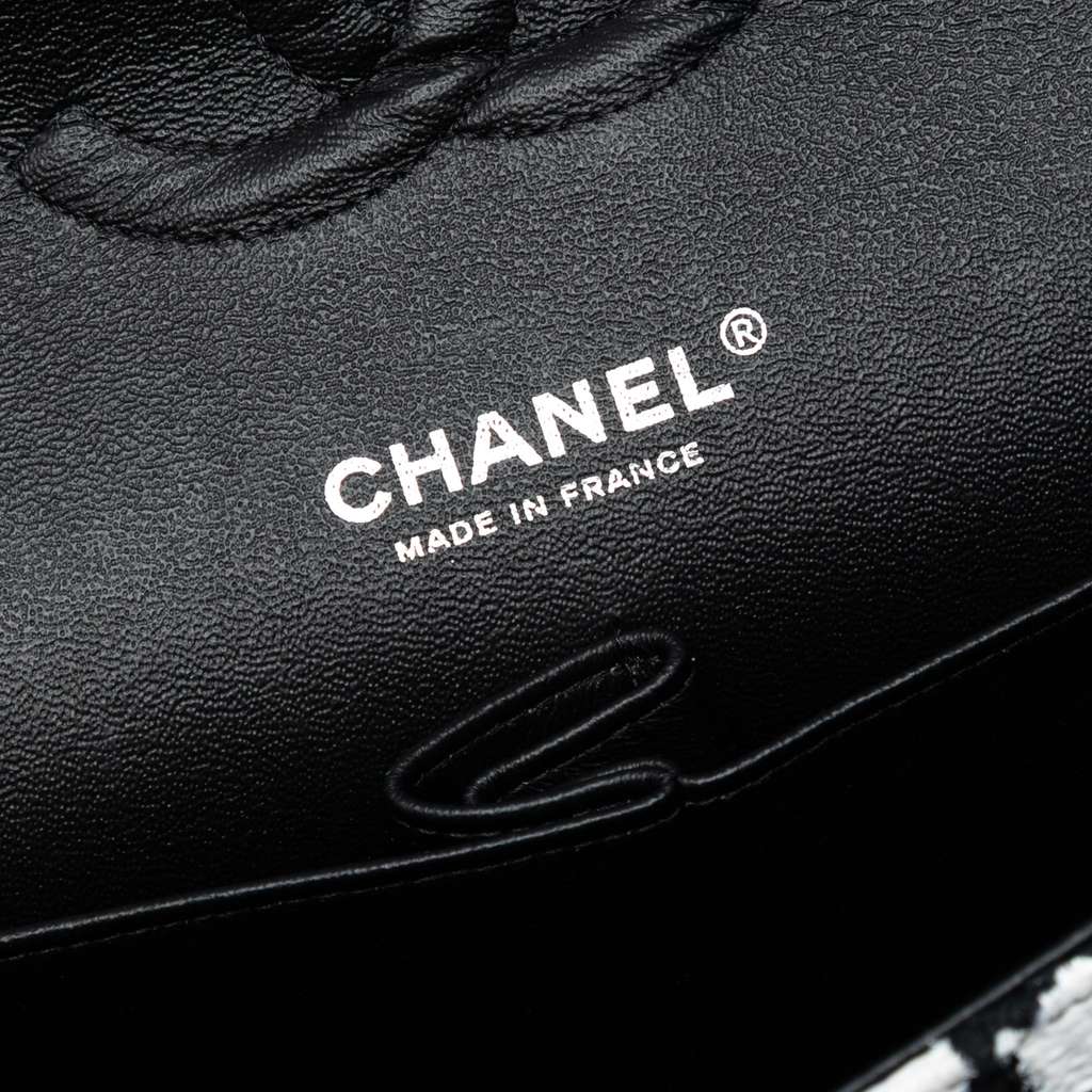 Chanel Medium Chevron Tweed Paint Splatter Double Flap - 5