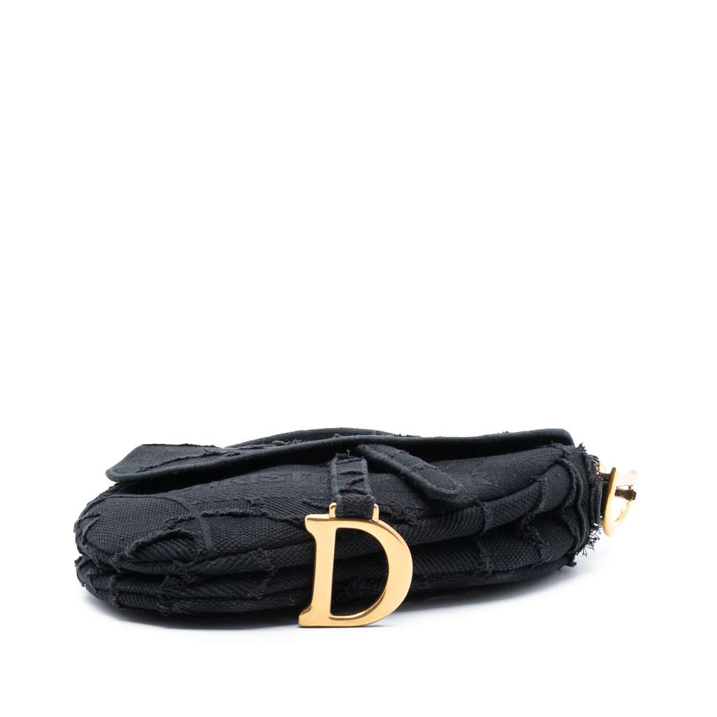 Dior Canvas Embroidered Camouflage Saddle Bag - 3