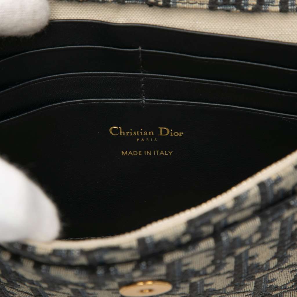 Dior Oblique Canvas Saddle Wallet On Chain - 5