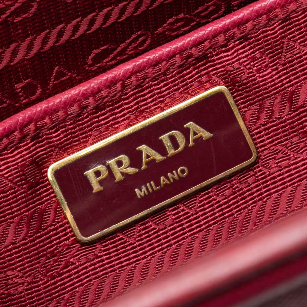 Prada Saffiano Lux Parabole Satchel - 5