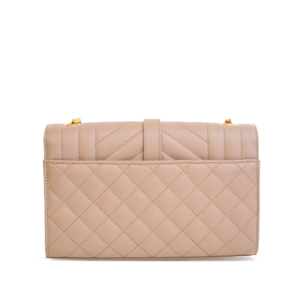 Saint Laurent Small Grain De Poudre Triquilt Monogram Envelope Bag - 2