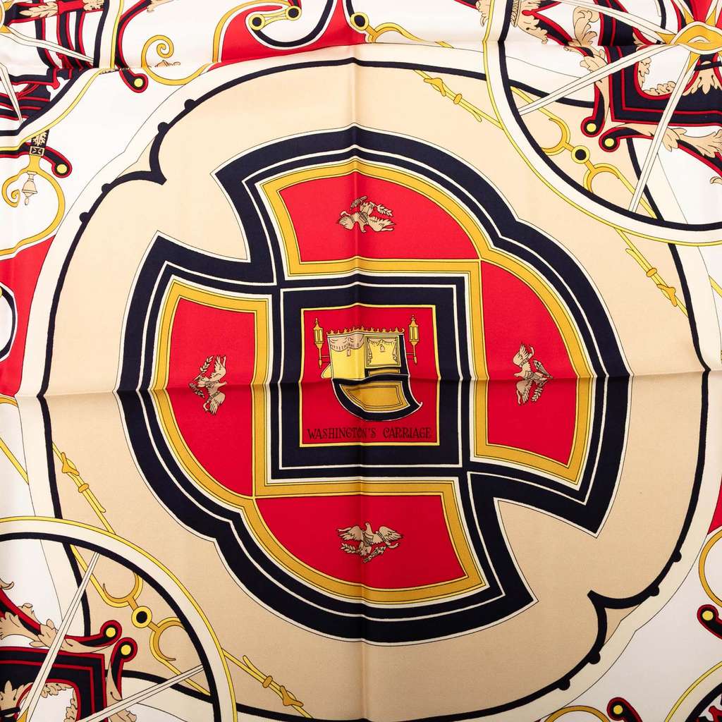 Hermès Washingtons Carriage Silk Scarf 90 - 4