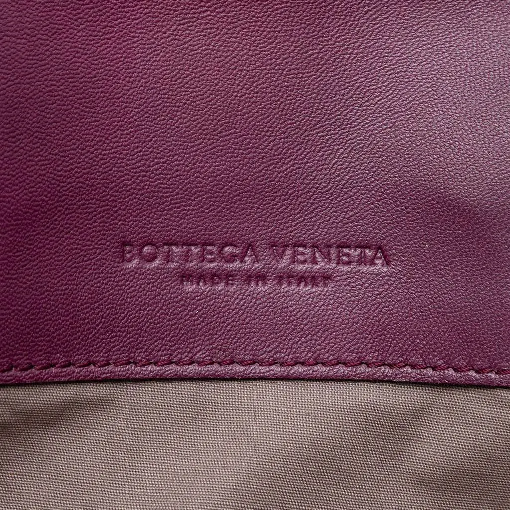 Bottega Veneta Bicolor Nappa Intrecciato Belt Strap Tote Purple Leather Very good - Box View