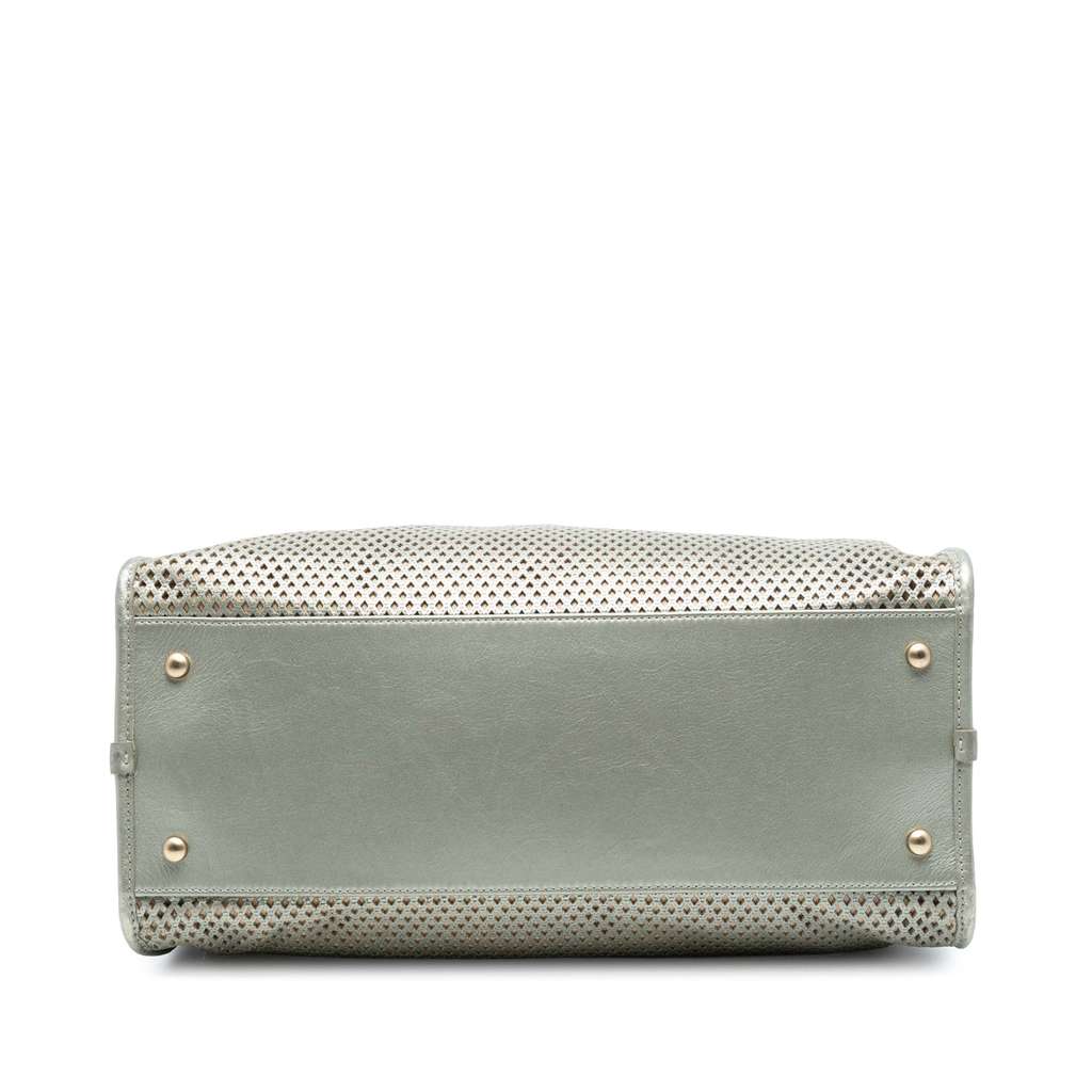 Chanel Perforated Metallic Calfskin Up In The Air Tote - 3