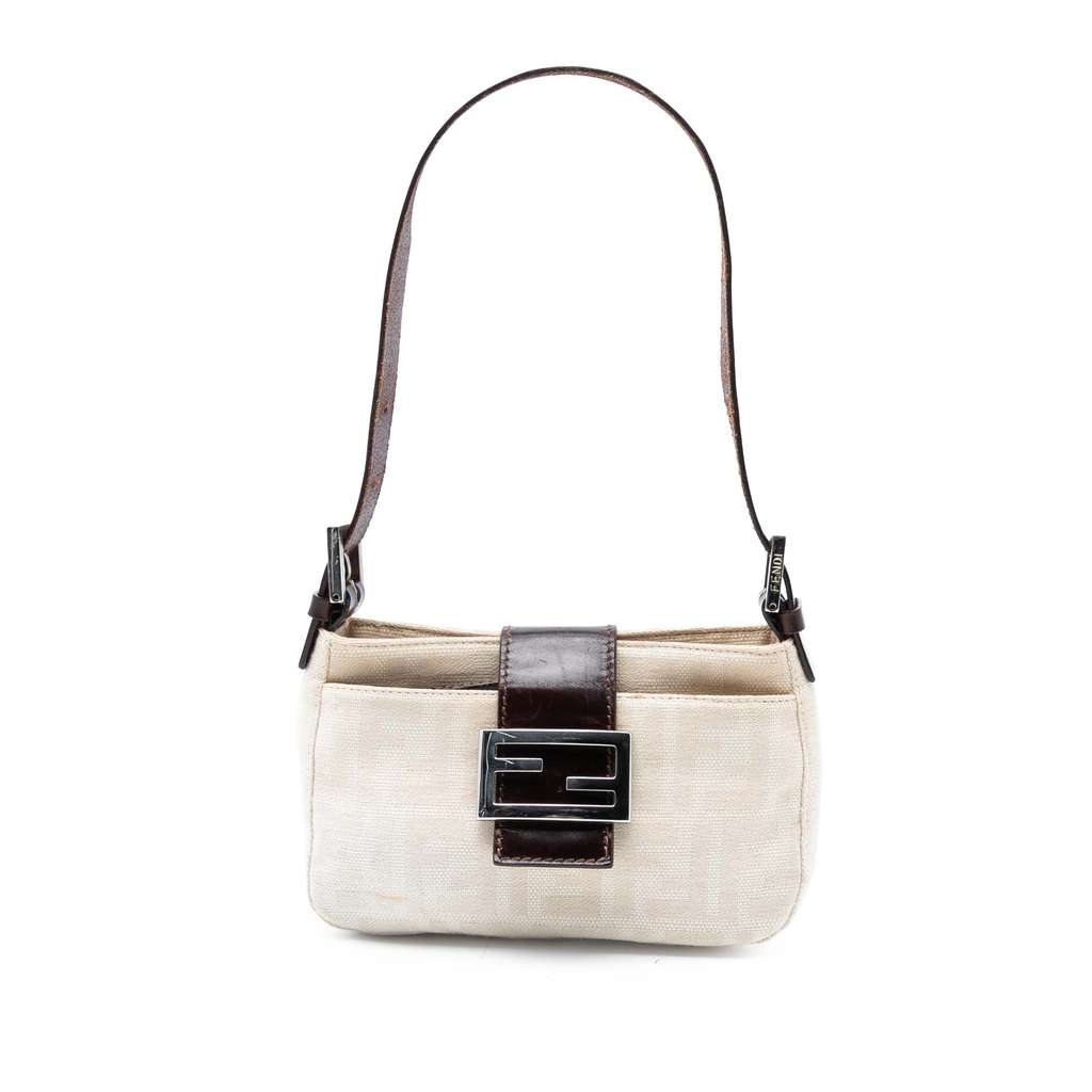 Fendi Zucca Canvas Shoulder Bag