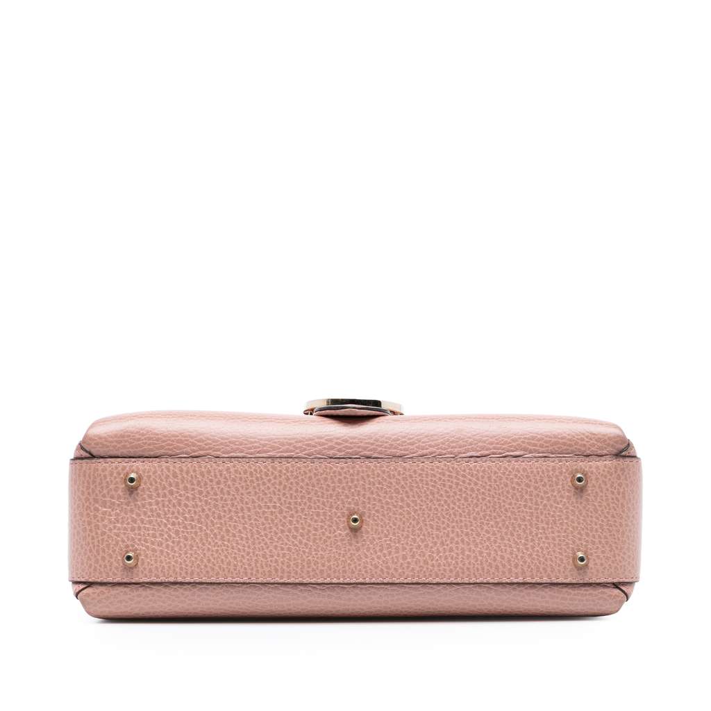 Gucci Small Dollar Calfskin Interlocking G Satchel - 3