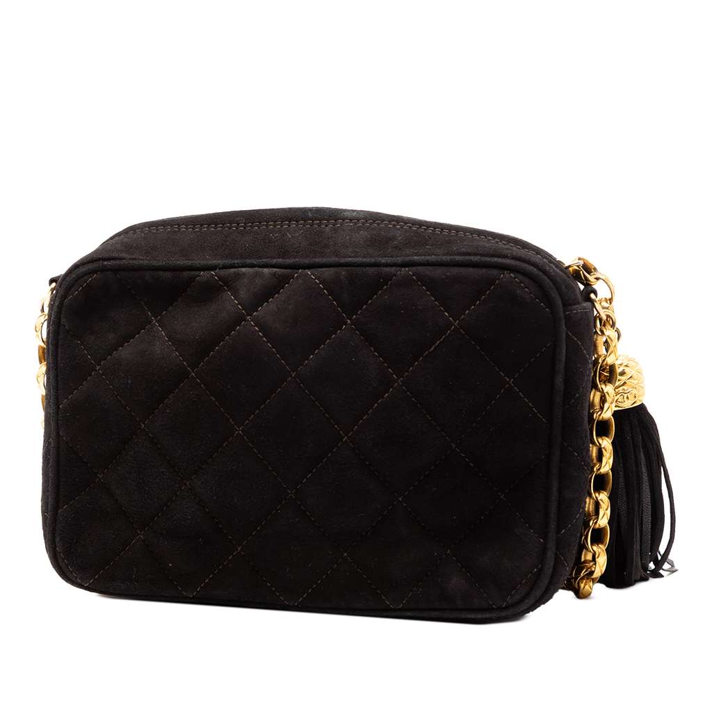 Chanel Mini CC Quilted Suede Tassel Camera Bag - 2