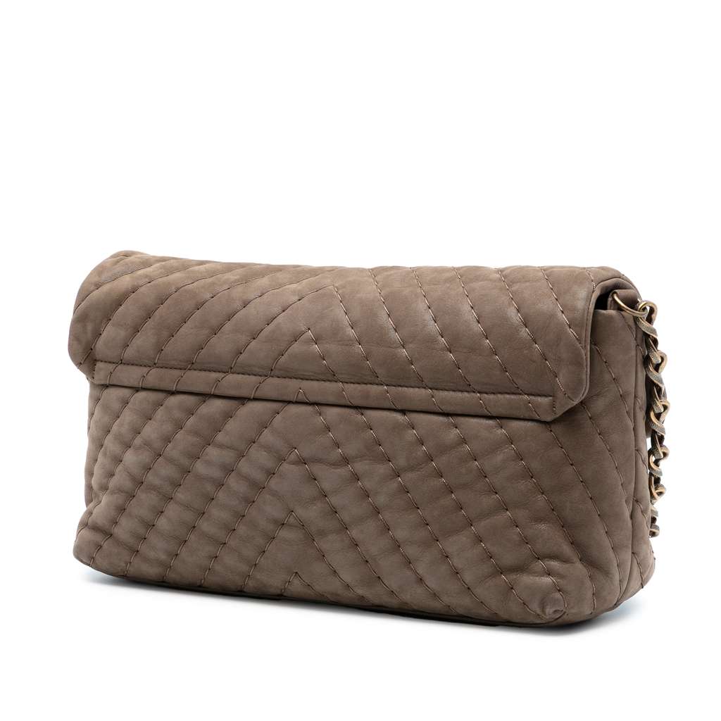 Chanel Jumbo Chevron Iridescent Calfskin Surpique Flap - 2