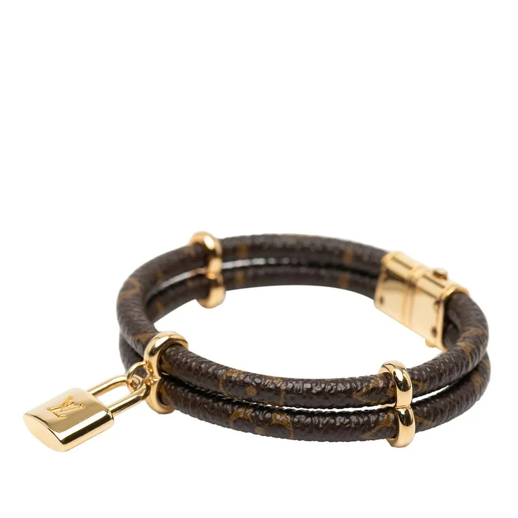 Louis Vuitton Monogram Keep It Twice Bracelet 19 Brown Very good - Back View