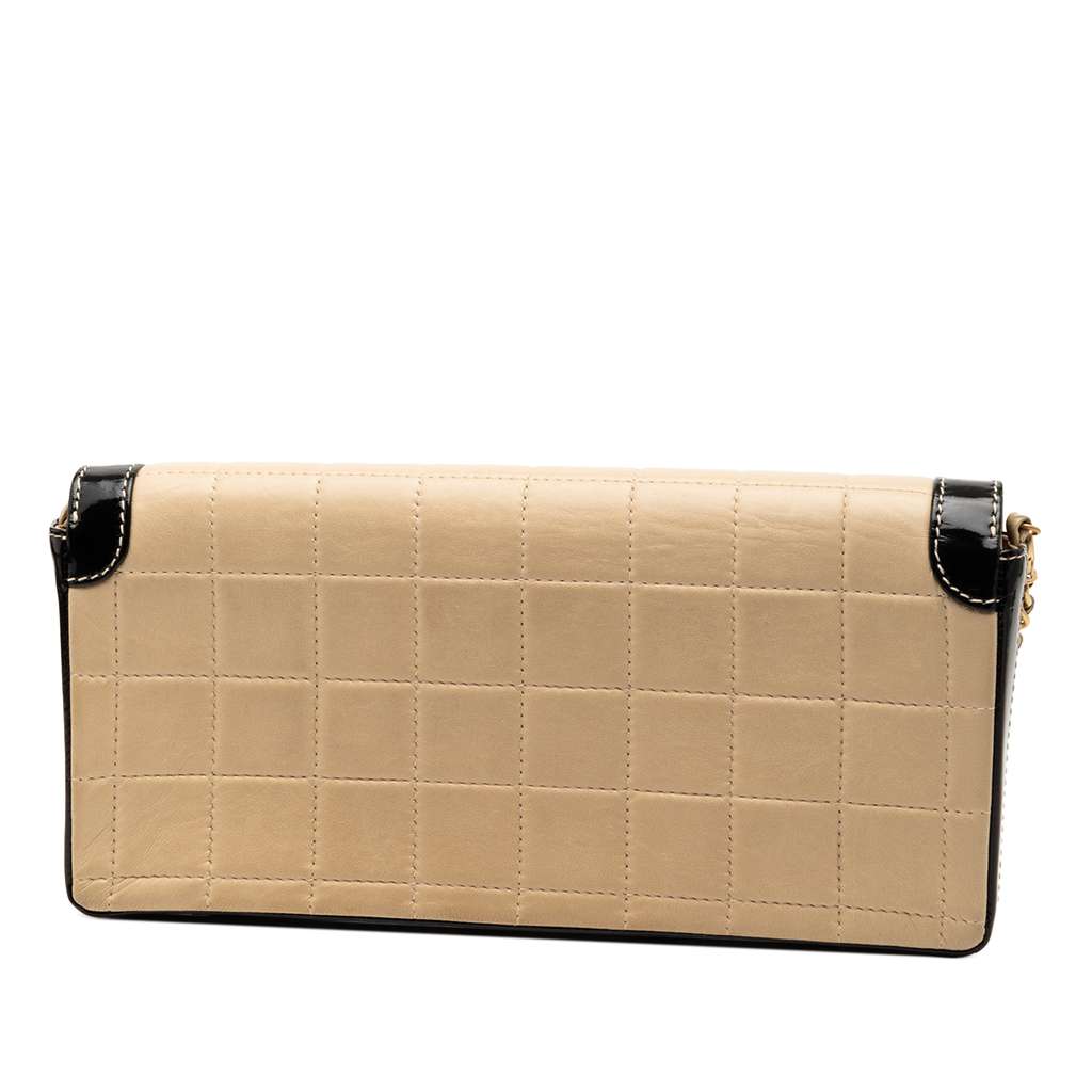 Chanel CC Chocolate Bar Lambskin and Patent East West Flap - 2