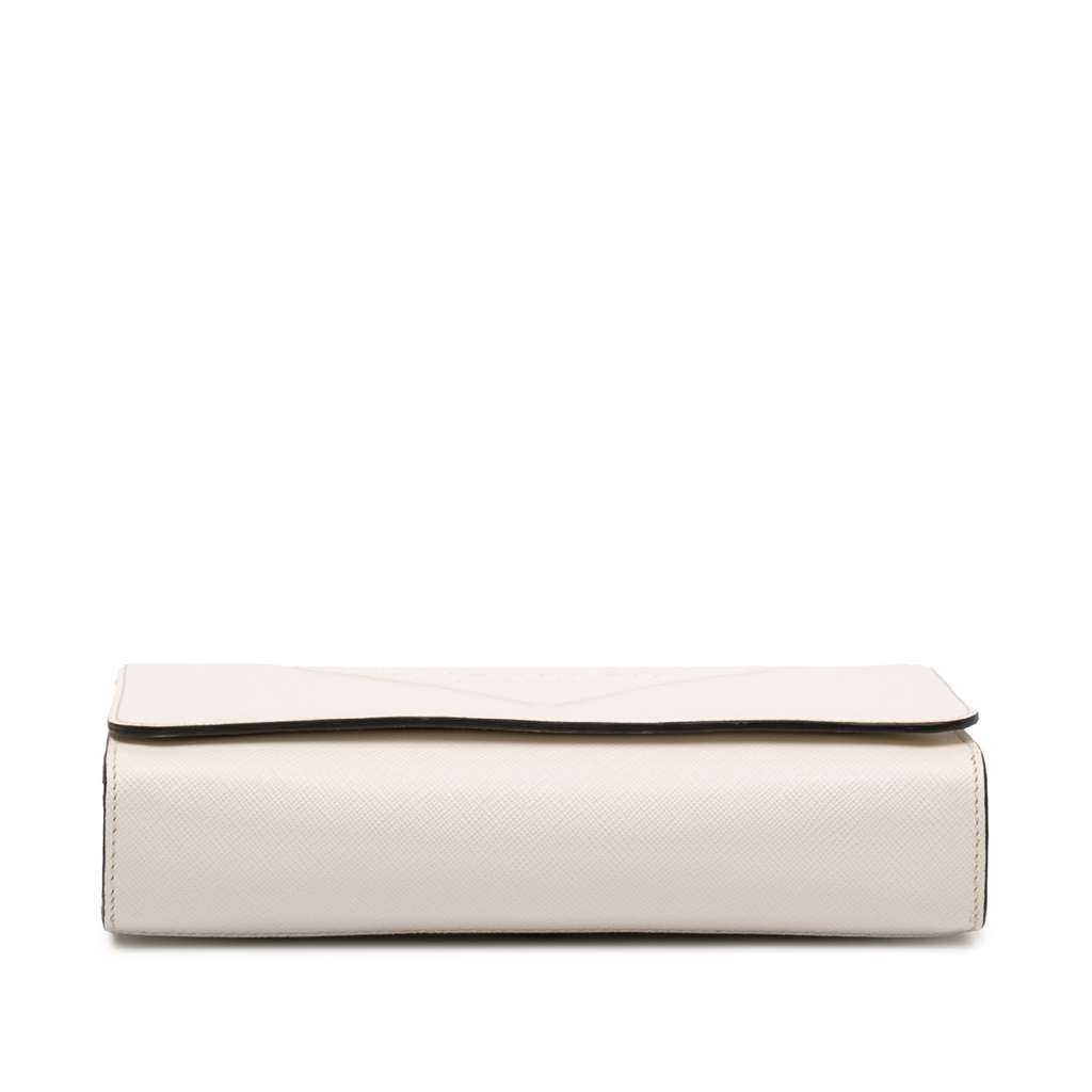 Prada Saffiano Triangle Embossed Logo Flap Crossbody - 3