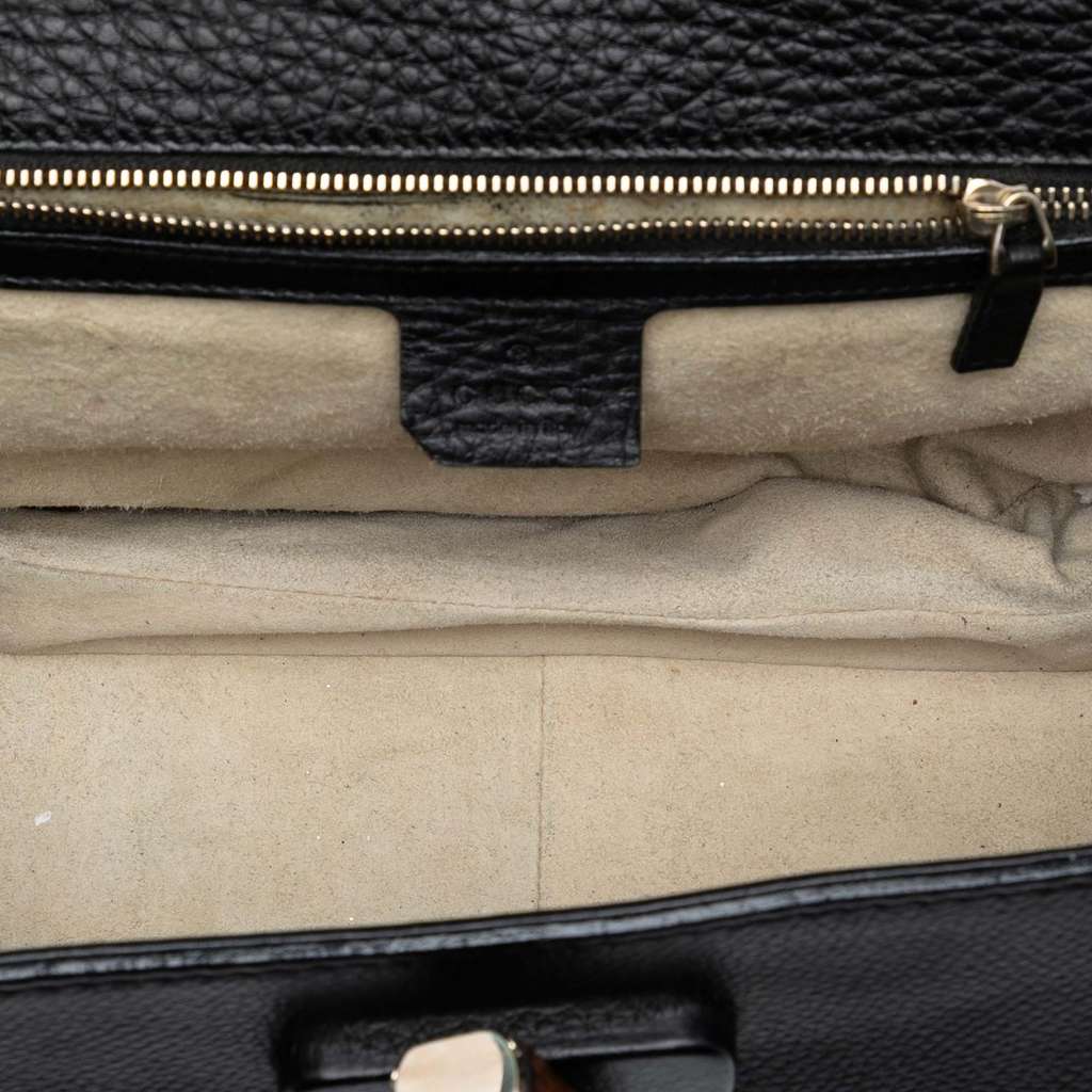 Gucci Medium Leather New Bamboo Satchel - 4