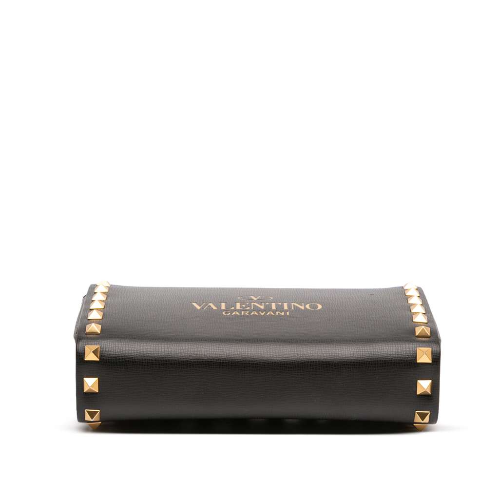 Valentino Leather Rockstud Alcove Box Satchel - 3