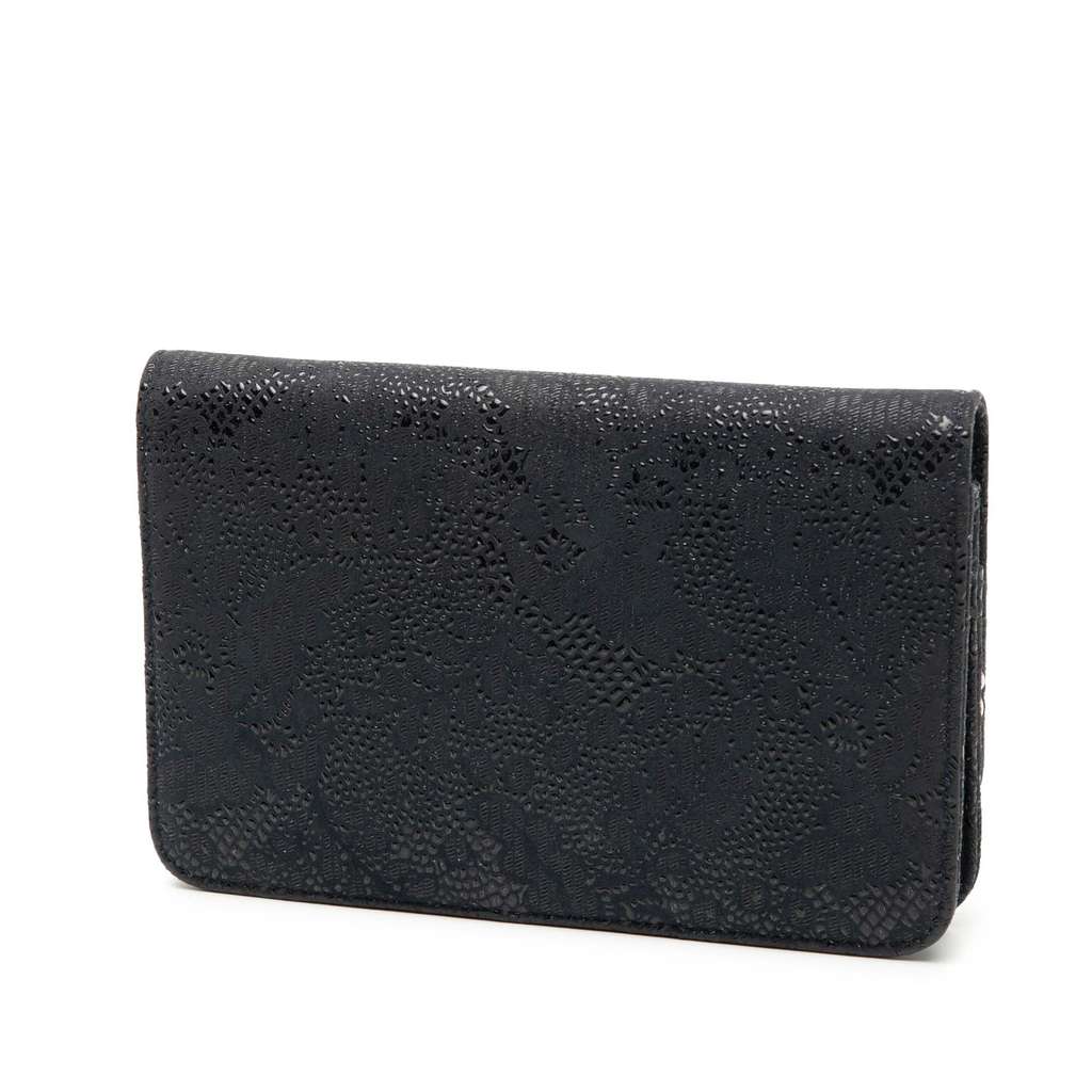 Chanel CC Lace Overlay Goatskin Wallet On Chain - 2