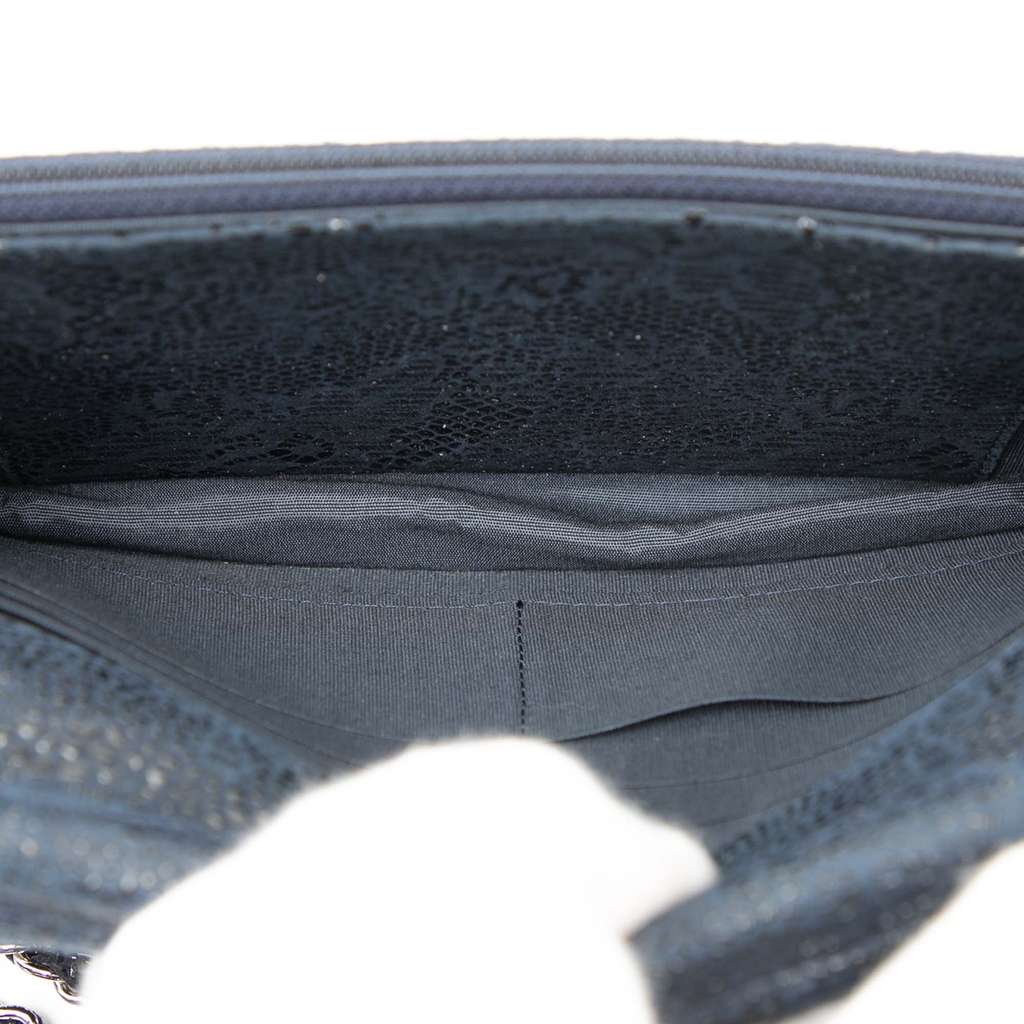 Chanel CC Lace Overlay Goatskin Wallet On Chain - 4