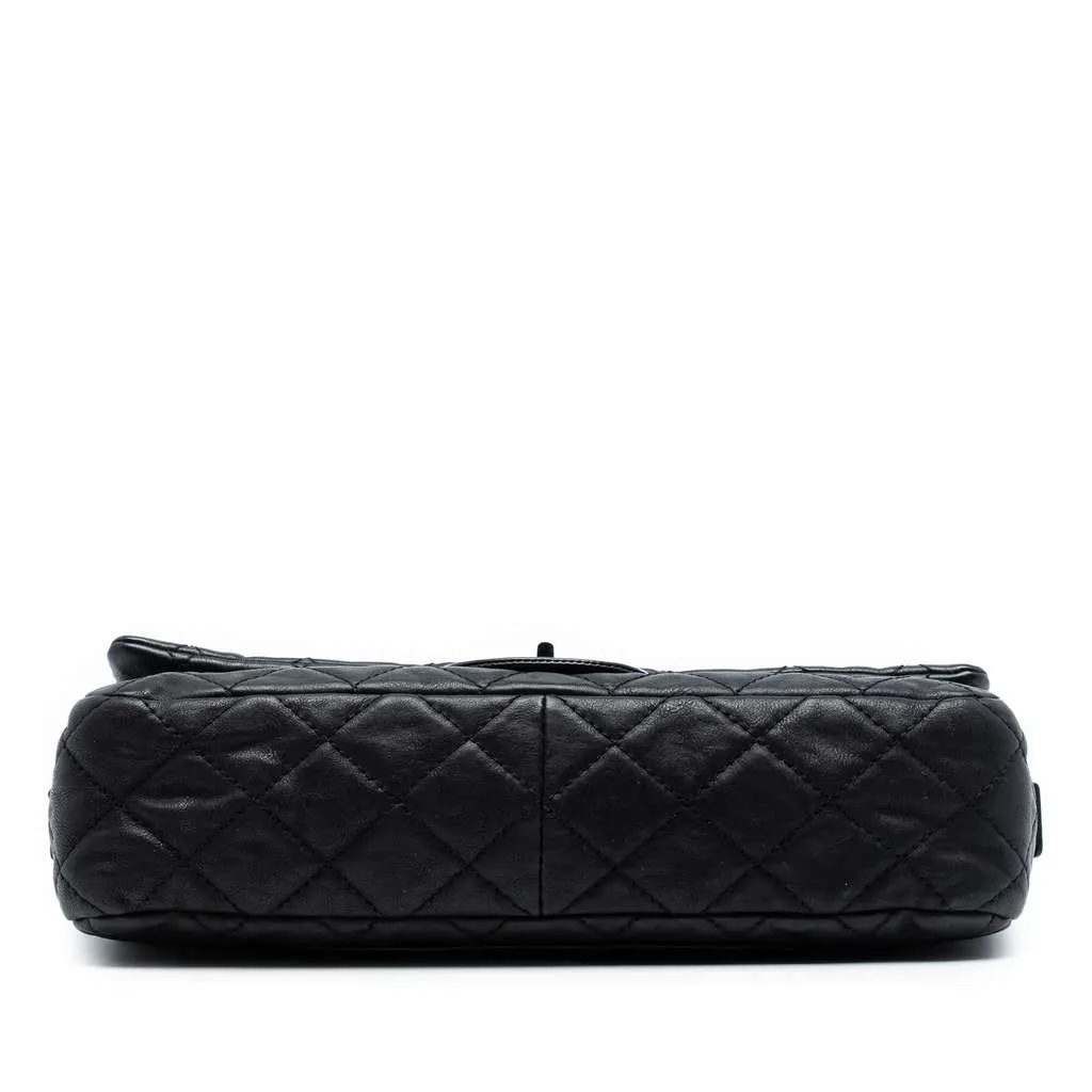 Chanel Quilted Calfskin Reissue 2.55 Easy Messenger Flap Black Leather Very good - Inside View