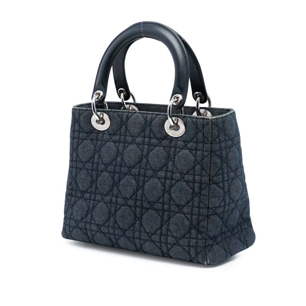 Dior Medium Denim Cannage Lady Dior - 2
