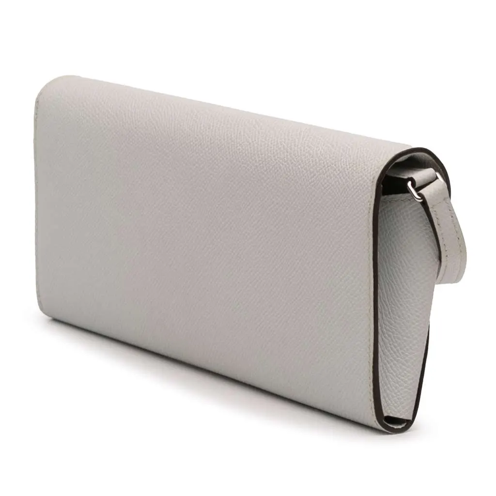 Hermès Epsom Maillon To Go Wallet Grey Leather Very good - Back View