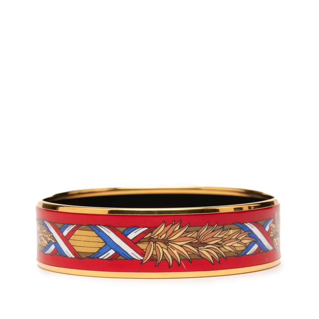 Hermès Wide Liberte Egalite Fraternite Enamel Bangle 70 - 2