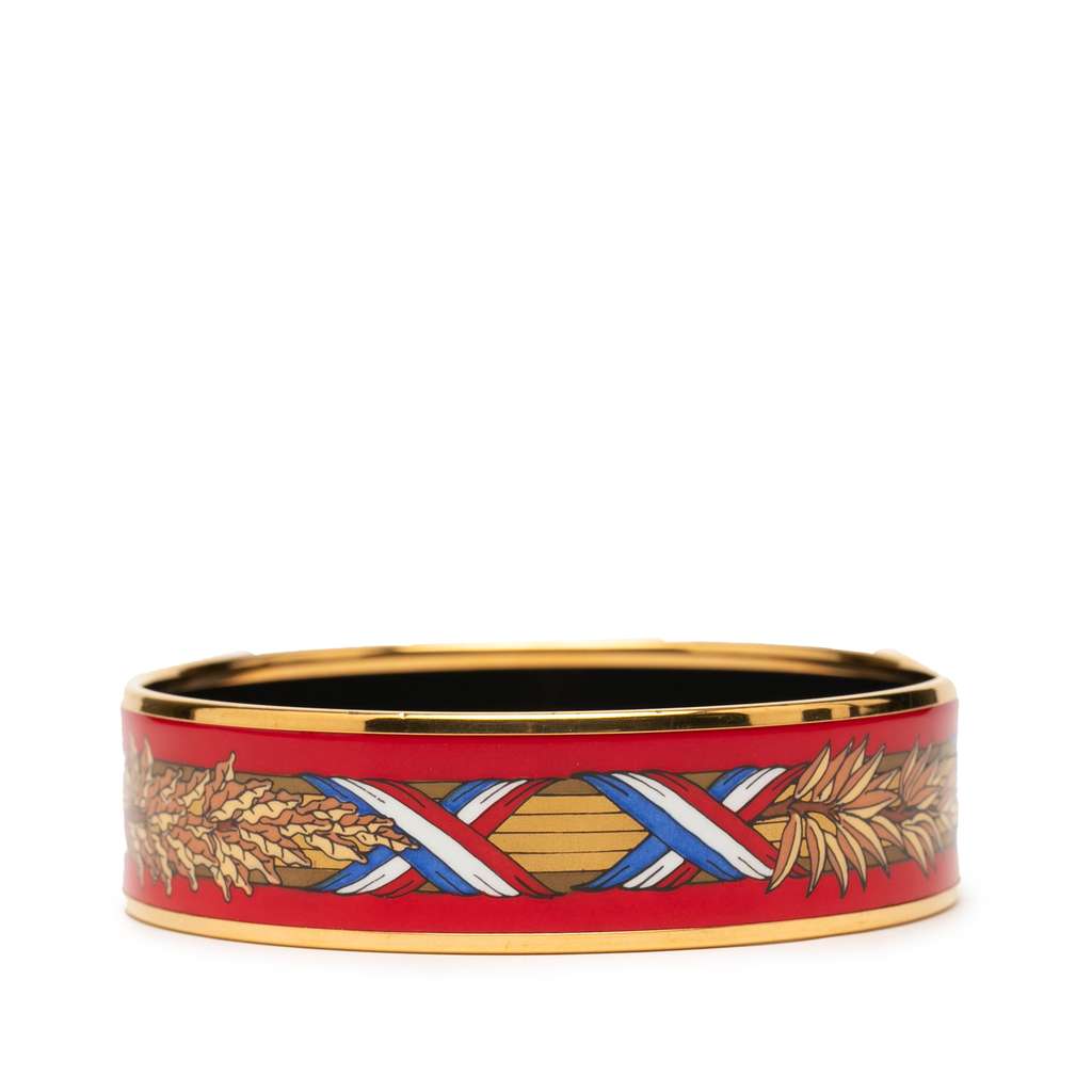 Hermès Wide Liberte Egalite Fraternite Enamel Bangle 70 - 3