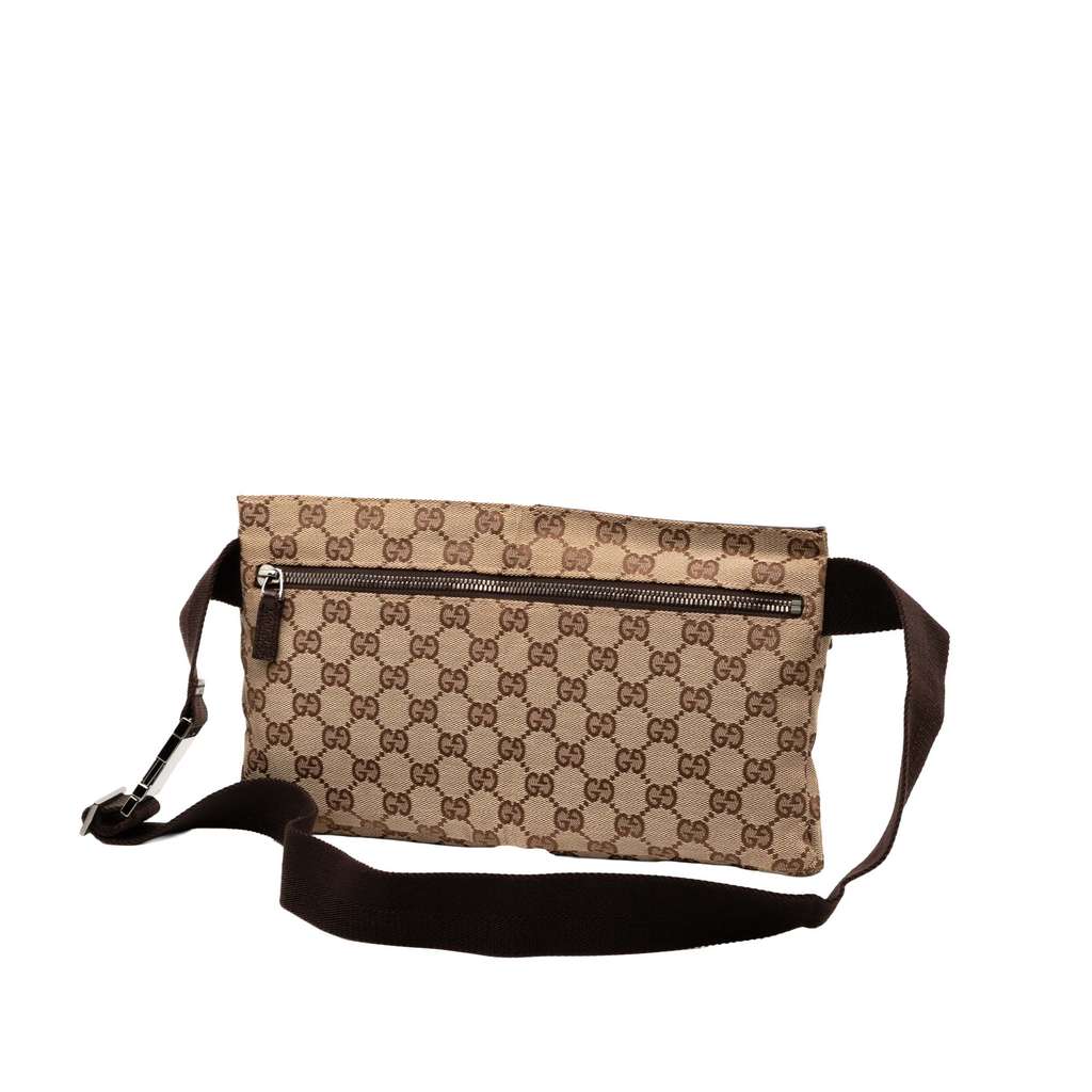 Gucci GG Canvas Double Pocket Belt Bag - 2