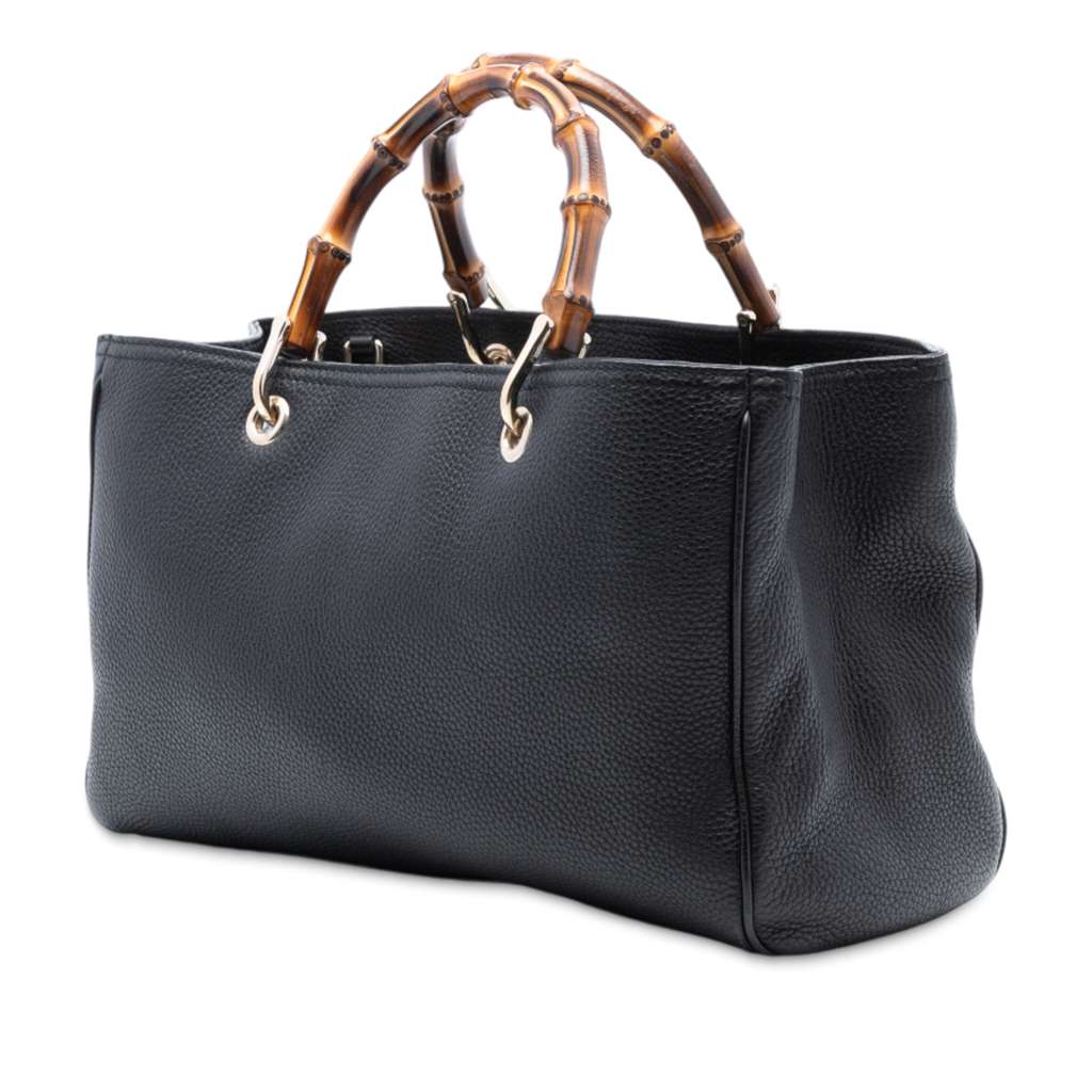 Gucci Medium Calfskin Bamboo Shopper Satchel - 2