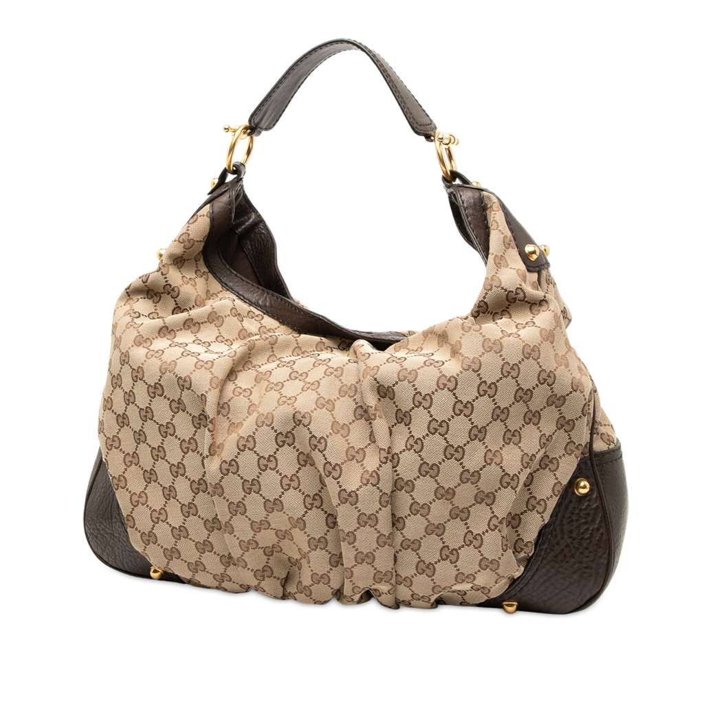 Gucci Large GG Canvas Jockey Hobo - 2