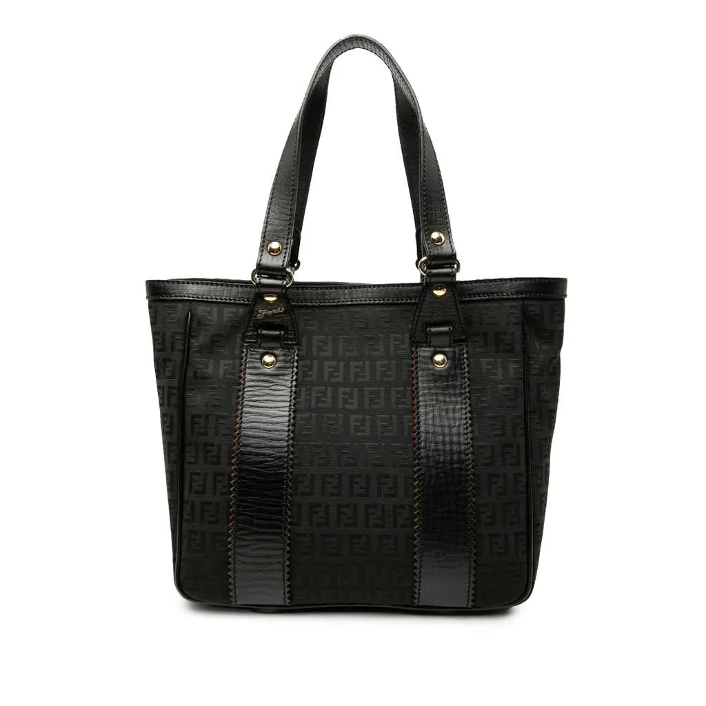 Fendi Zucchino Canvas Tote Black Canvas Very good - Front View
