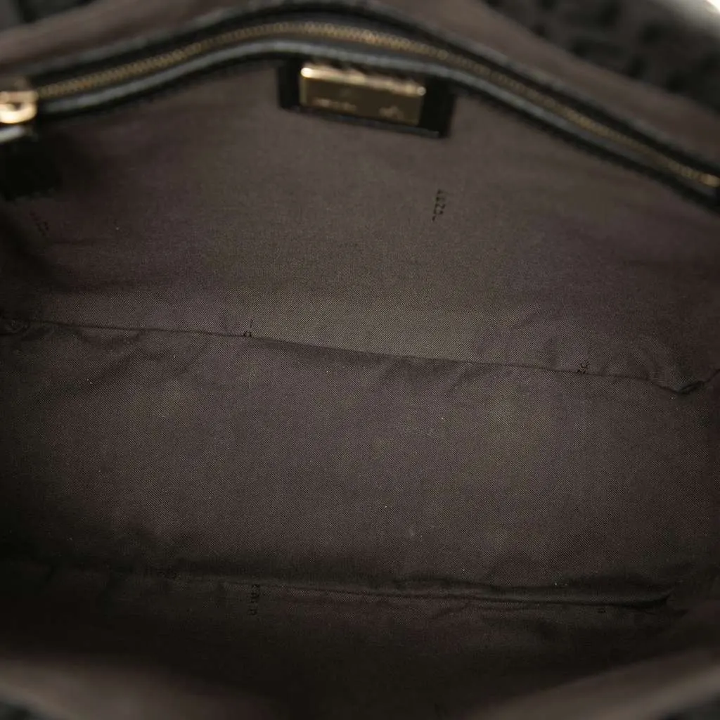 Fendi Zucchino Canvas Tote Black Canvas Very good - Model View