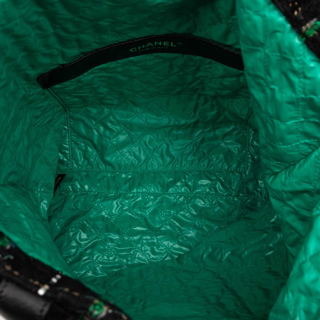 Chanel Large Tweed Resin Embellished Robot Shopping Tote - 4