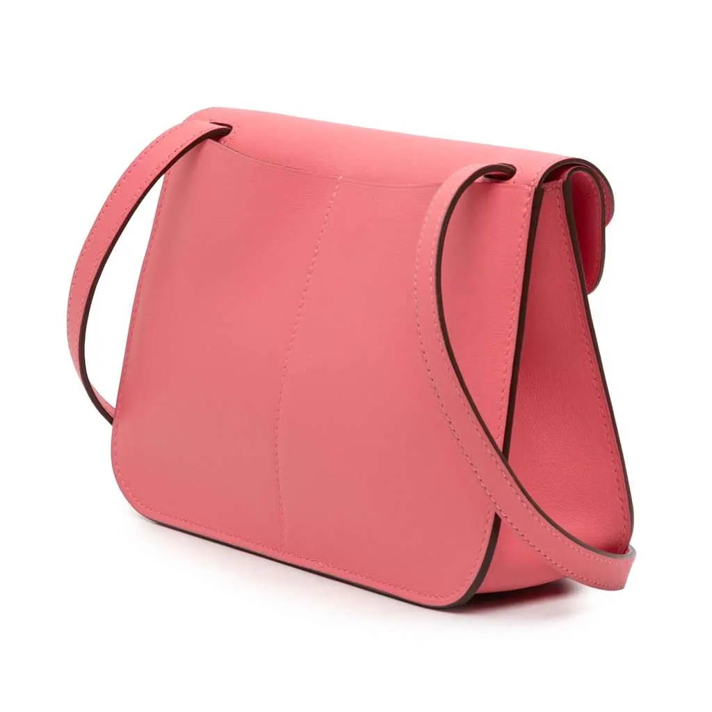 Hermès Mini Swift Halzan 22 Pink Leather Very good - Back View