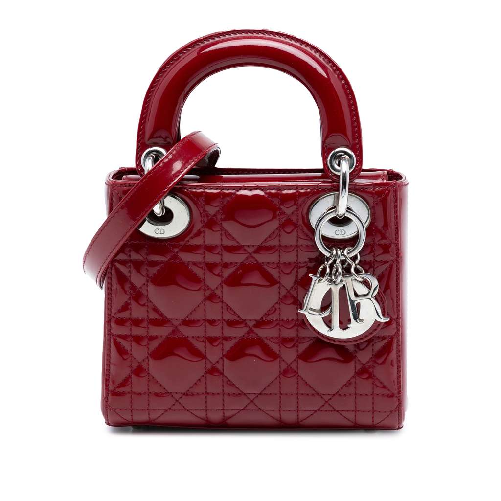 Dior Mini Patent Cannage Lady Dior