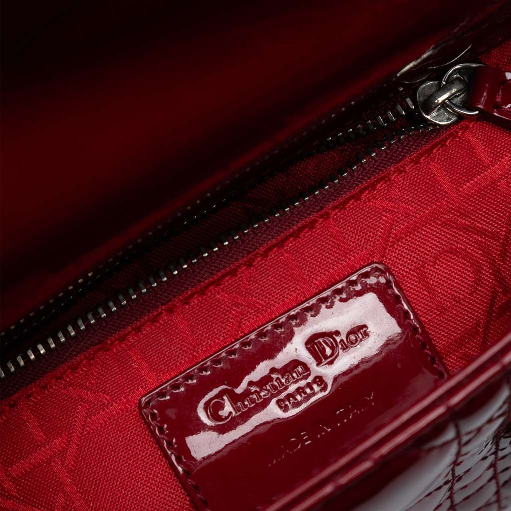 Dior Mini Patent Cannage Lady Dior - 5