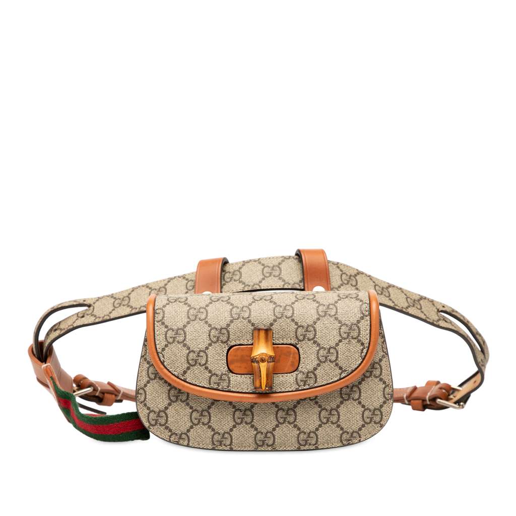 Gucci Mini GG Supreme Web Bamboo 1947 Belt Bag