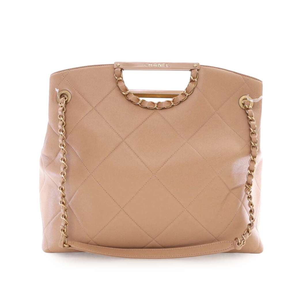 Chanel Quilted Caviar A Real Catch Shopping Tote - 2