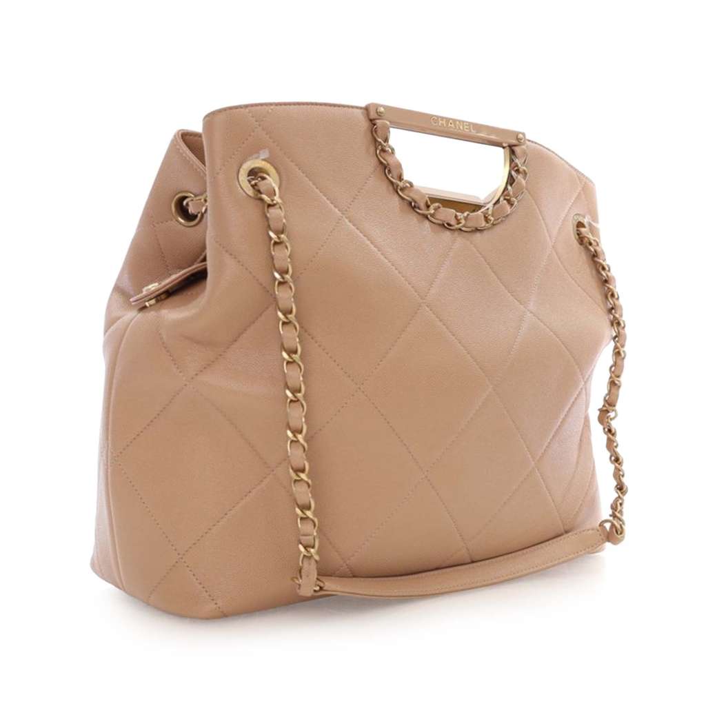 Chanel Quilted Caviar A Real Catch Shopping Tote - 4