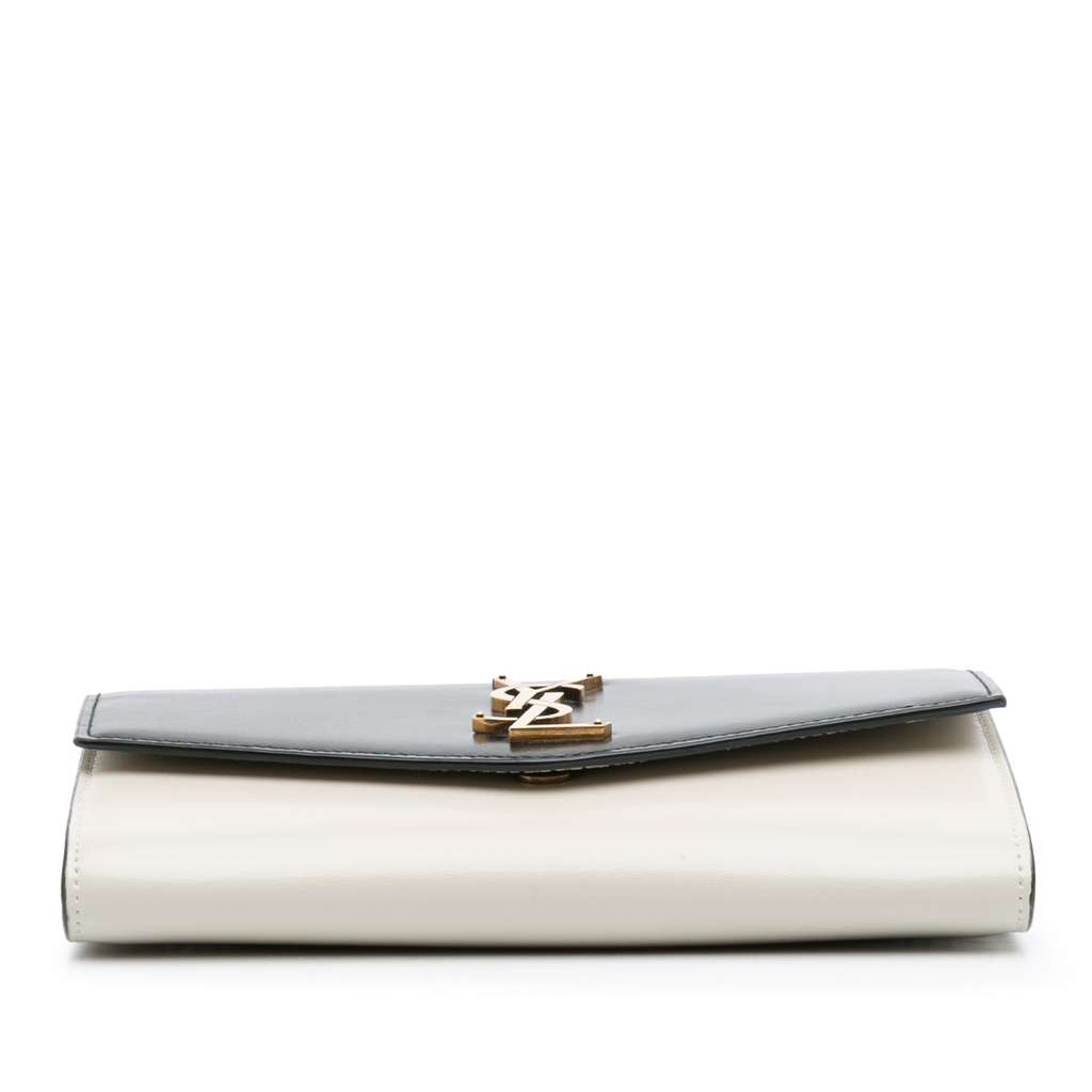 Saint Laurent Bicolor Calfskin Uptown Chain Wallet - 3