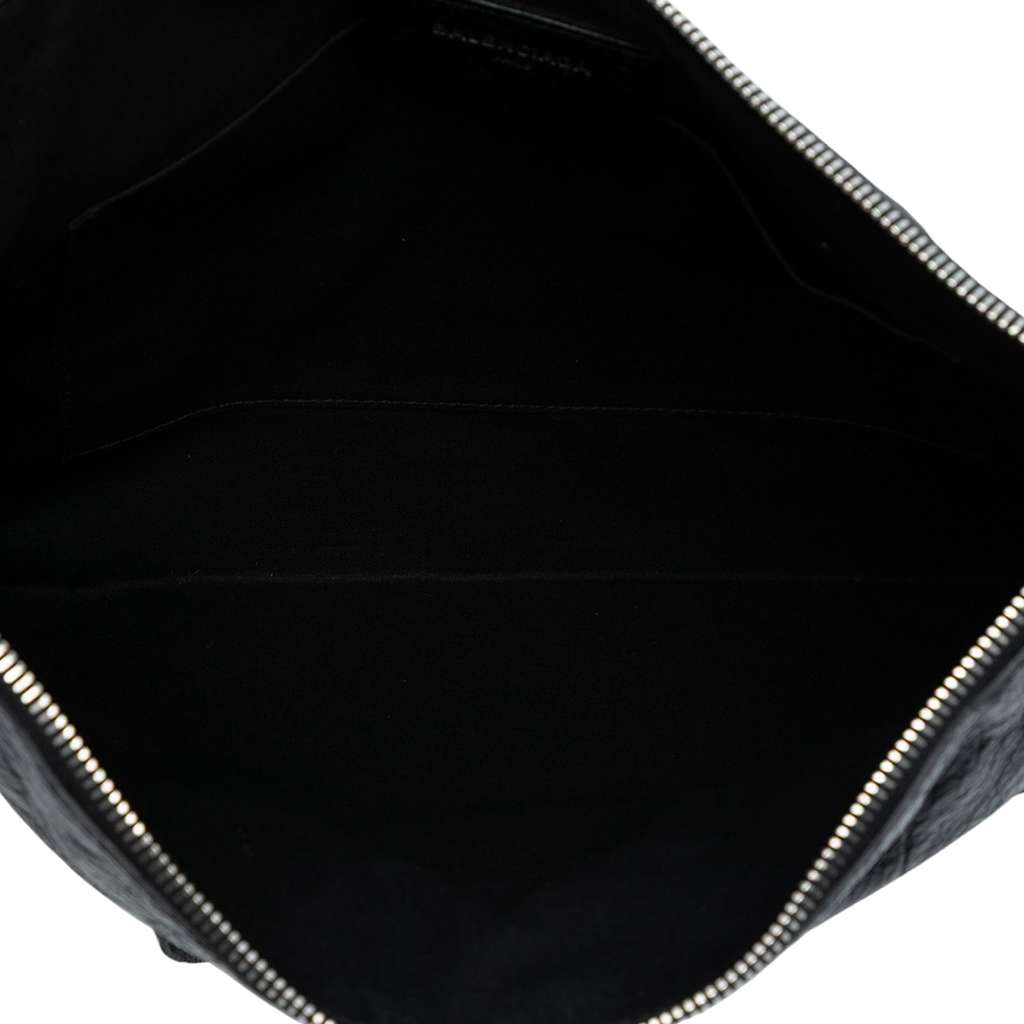 Balenciaga Lambskin Motocross Classic Zip Around Flat Clutch - 4