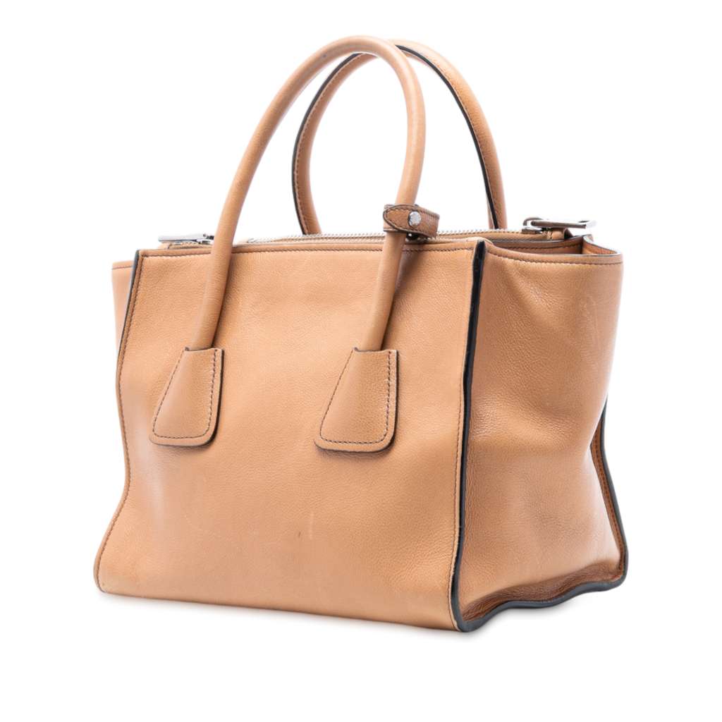 Prada Glace Calf Twin Pocket Satchel - 2