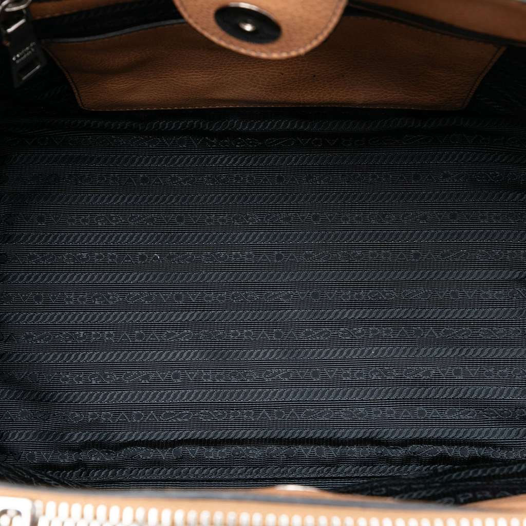 Prada Glace Calf Twin Pocket Satchel - 4