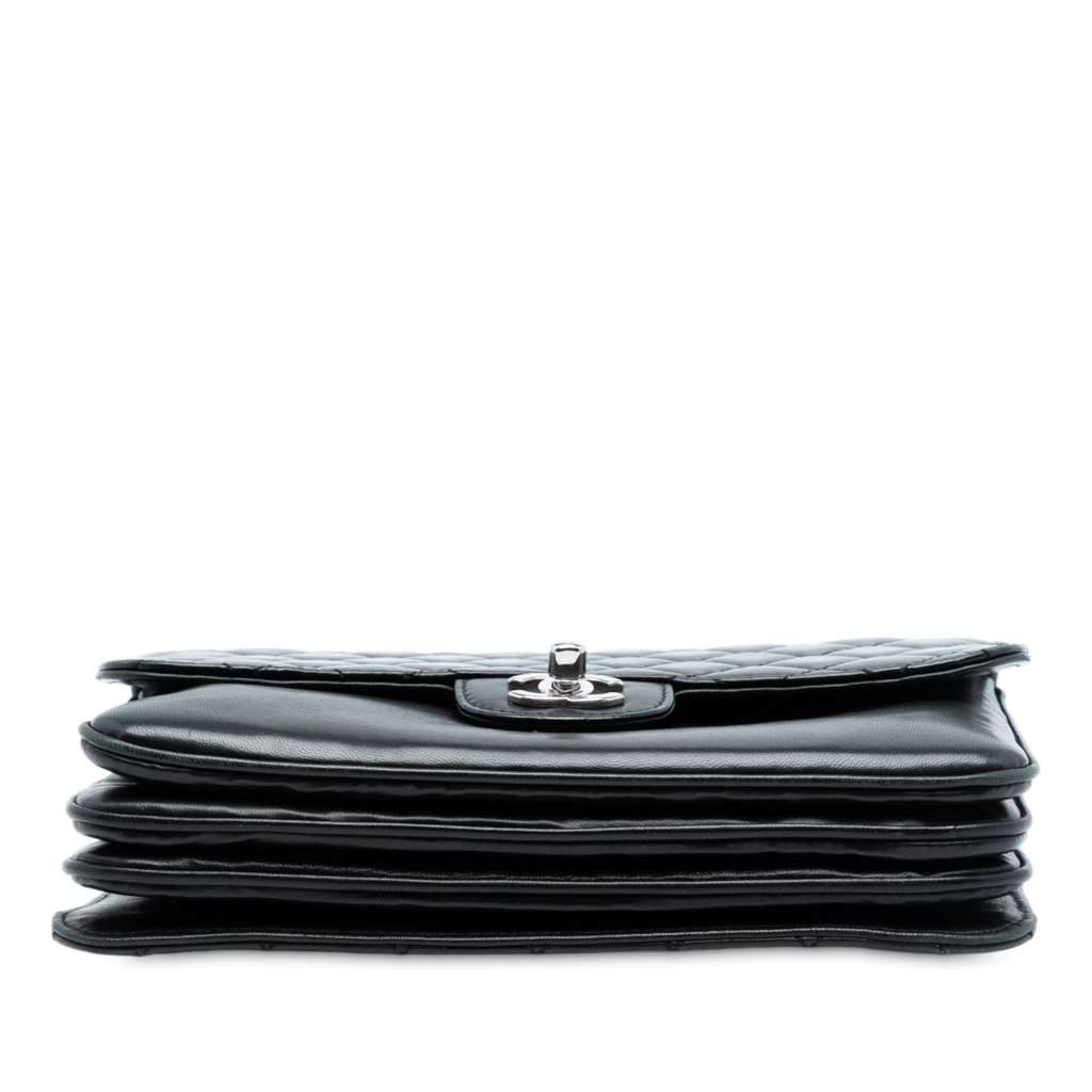 Chanel Medium Quilted Lambskin Clams Pocket Accordion Flap - 3