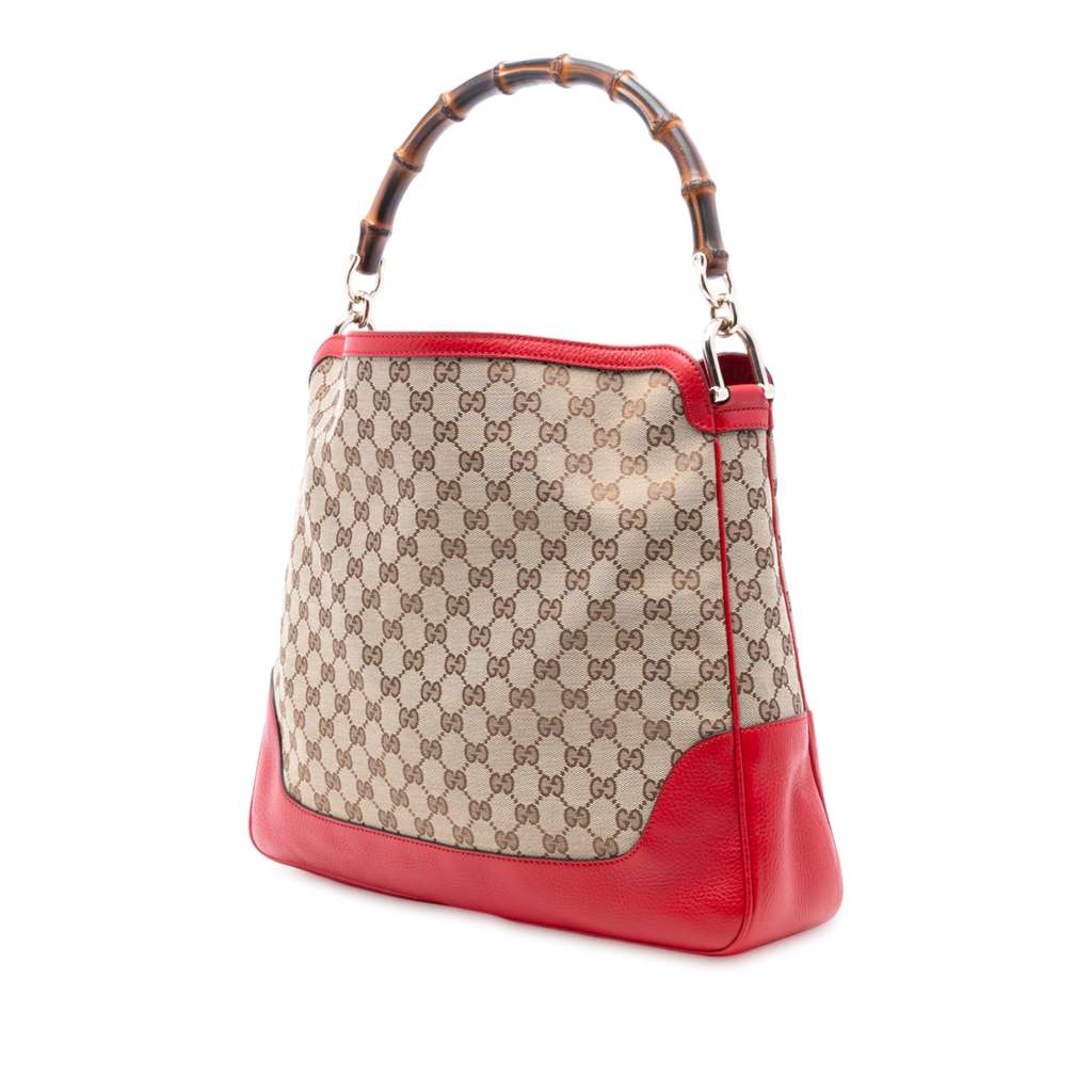 Gucci GG Canvas Bamboo Diana Satchel - 2