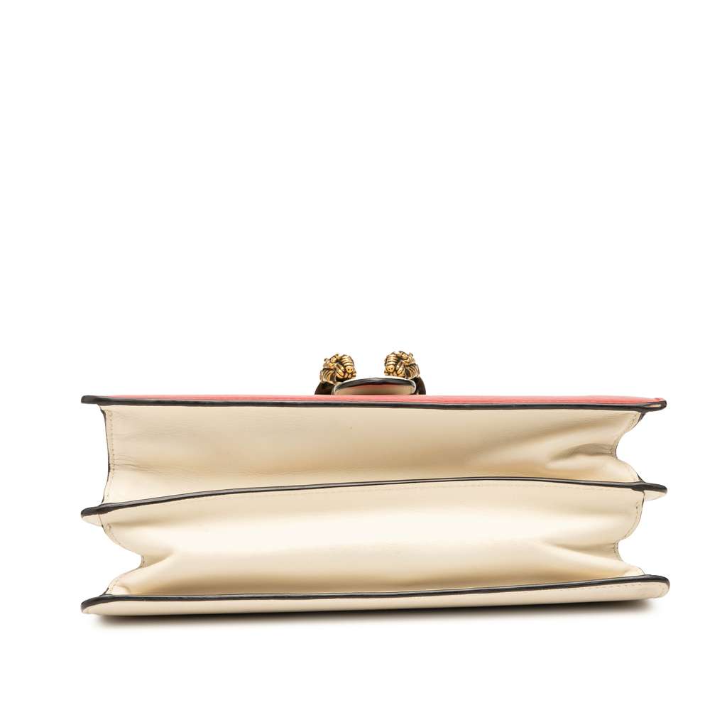 Gucci Medium Leather Bamboo Dionysus Web Satchel - 3