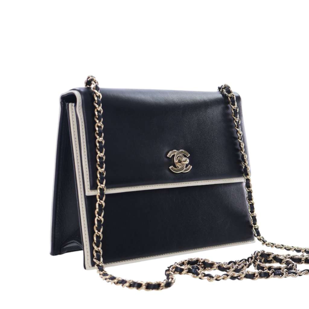 Chanel CC Bicolor Calfskin Square Frame Flap - 3