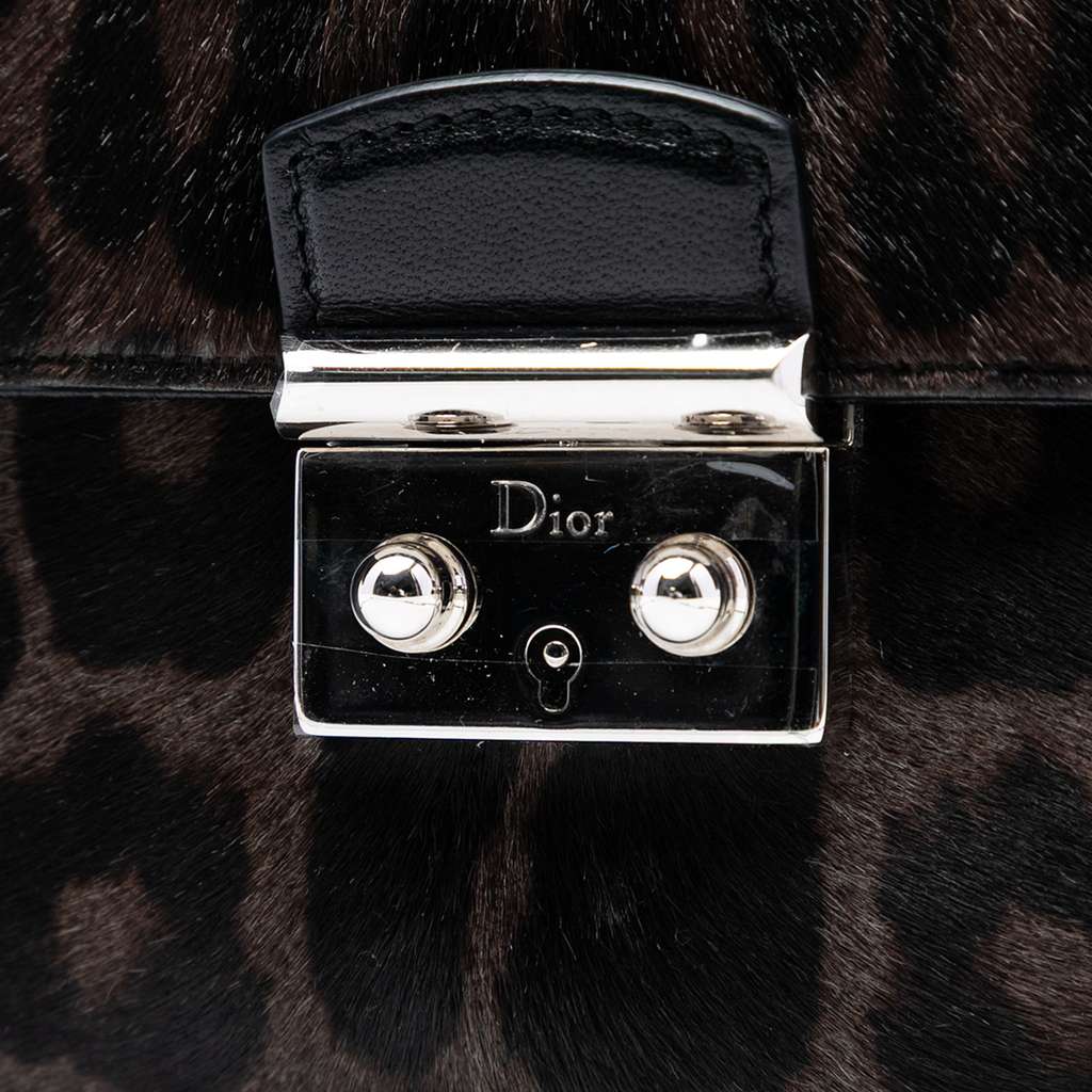 Dior Leopard Print Pony Hair Miss Dior Chain Flap - 5