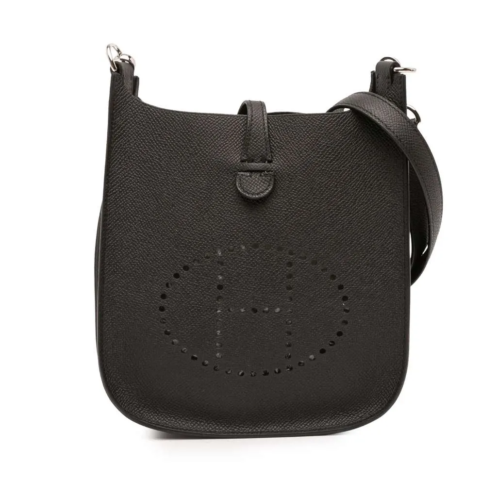 Hermès Epsom Evelyne 16 Sellier Black Leather Very good - Front View