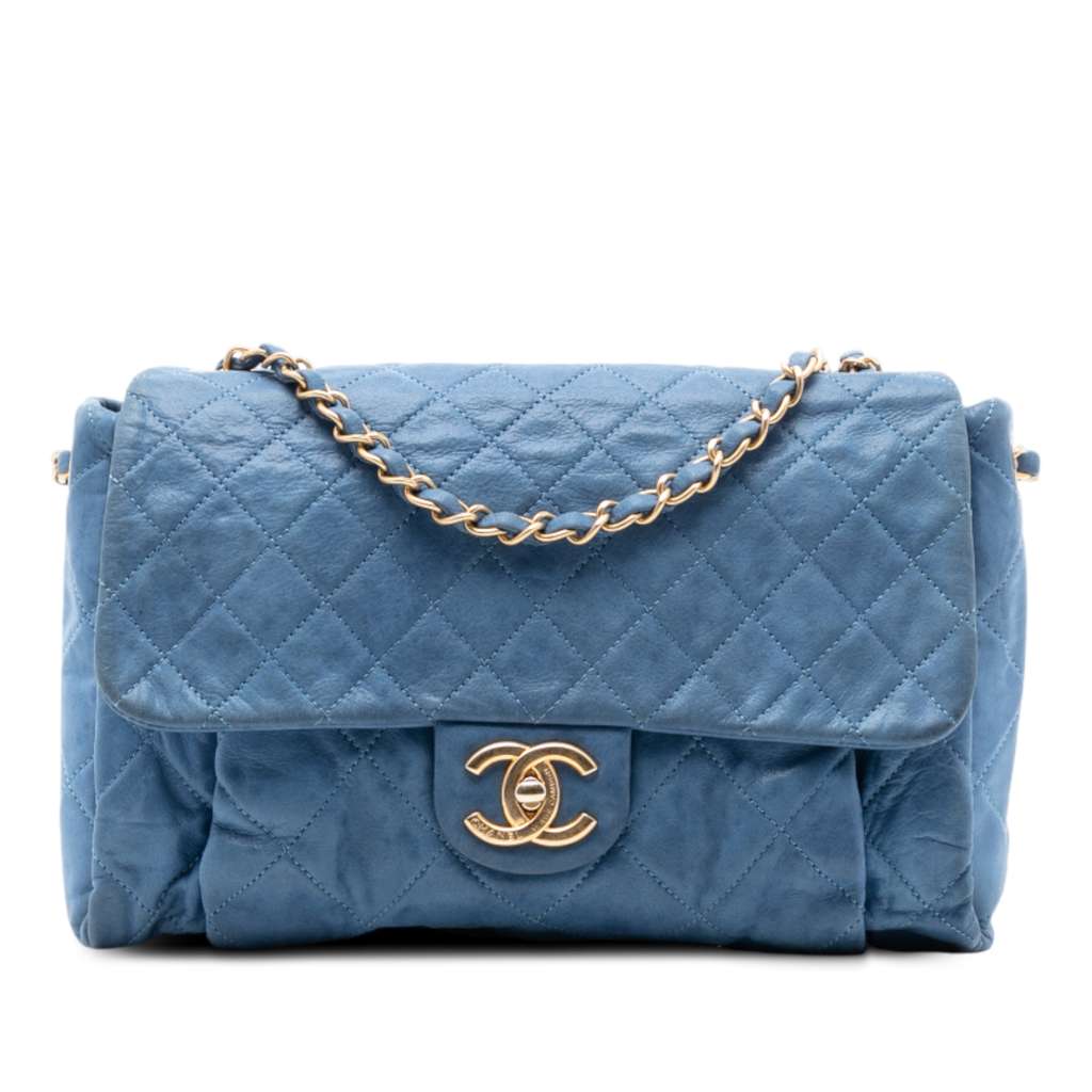 Chanel Large Quilted Iridescent Calfskin Chic Quilt Flap