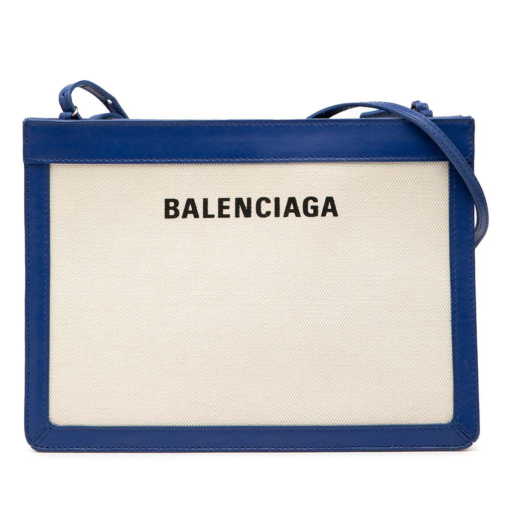 Balenciaga Canvas Navy Pochette Crossbody